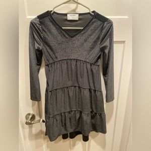 Girls ON, size Medium, velvet black dress.